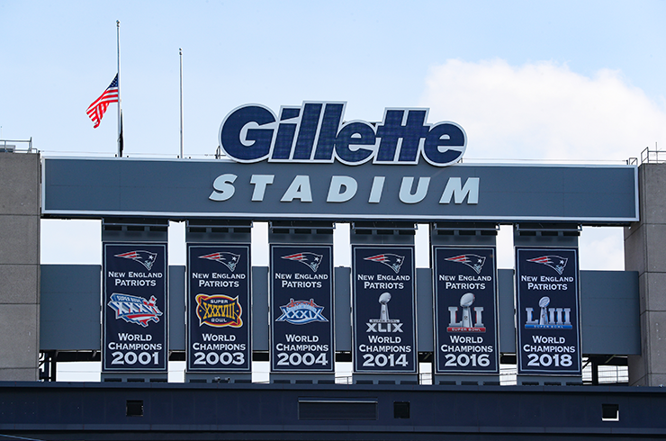 Patriots championship banners